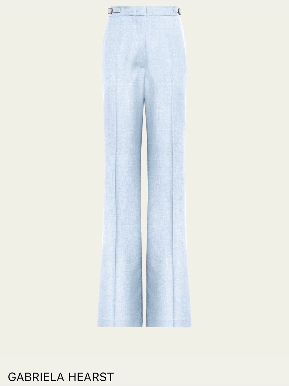 Gabriela Hearst Torres Wool Silk Trousers Lt. Blue Quiet Luxury Minimalist Sz:8